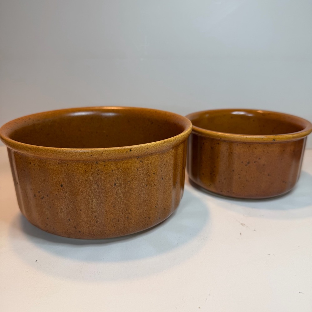 2 Villeroy & Boch Vilbofour Auberge Pumpkin Orange  BAKING DISH 6.5” and 5” Set